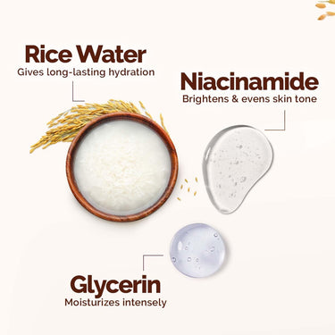 Mamaearth Rice Dewy Bright Light Moisturizing Cream With Rice Water & Niacinamide For Glass-Skin 200G |For Face, Hands & Body|24H Long-Lasting Moisturization|Non-Greasy Quick Absorbing, All Skintypes